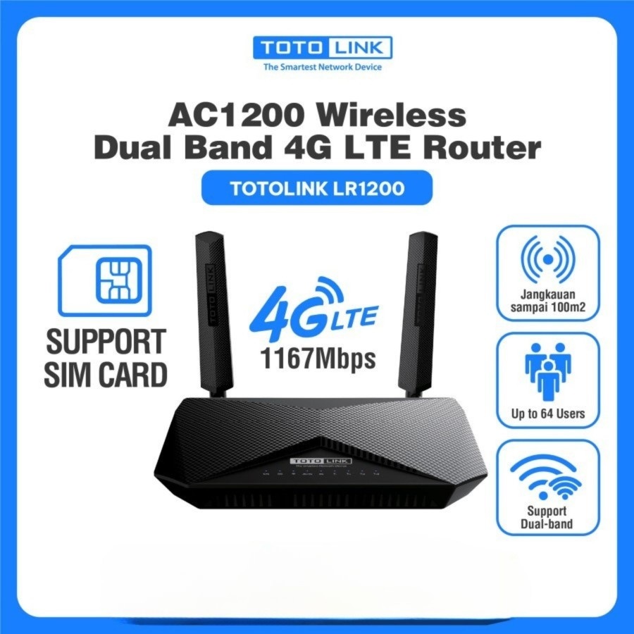 Jual TOTOLINK LR-1200 WIRELESS DUAL BAND 4G LTE ROUTER | Shopee Indonesia