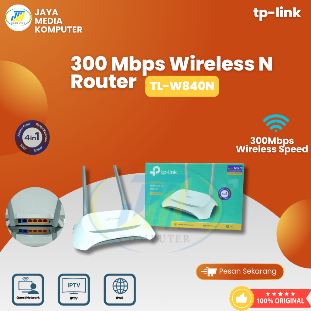 Jual TPLink TL-WR840N 300MBps Wireless Router | Shopee Indonesia
