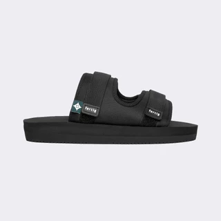Fertig - Devo Black Sandal – Sendal Slide Hitam Pria Wanita Open Toe Ringan & Nyaman