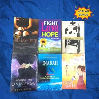 BUKU NOVEL ORIGINAL NOVEL MEMOIR / NOVEL ROMANCE / NOVEL DEWASA / NOVEL FANTASI /  BUKU AGAMA / NOVEL REMAJA / NOVEL A LITTLE WHITE LIE / BUKU INABAH / NOVEL ACROSS THE UNIVERSE / NOVEL MARRIAGEABLE / NOVEL  FIGBT LOVE HOPE / NOVEL HER LAST DEATH