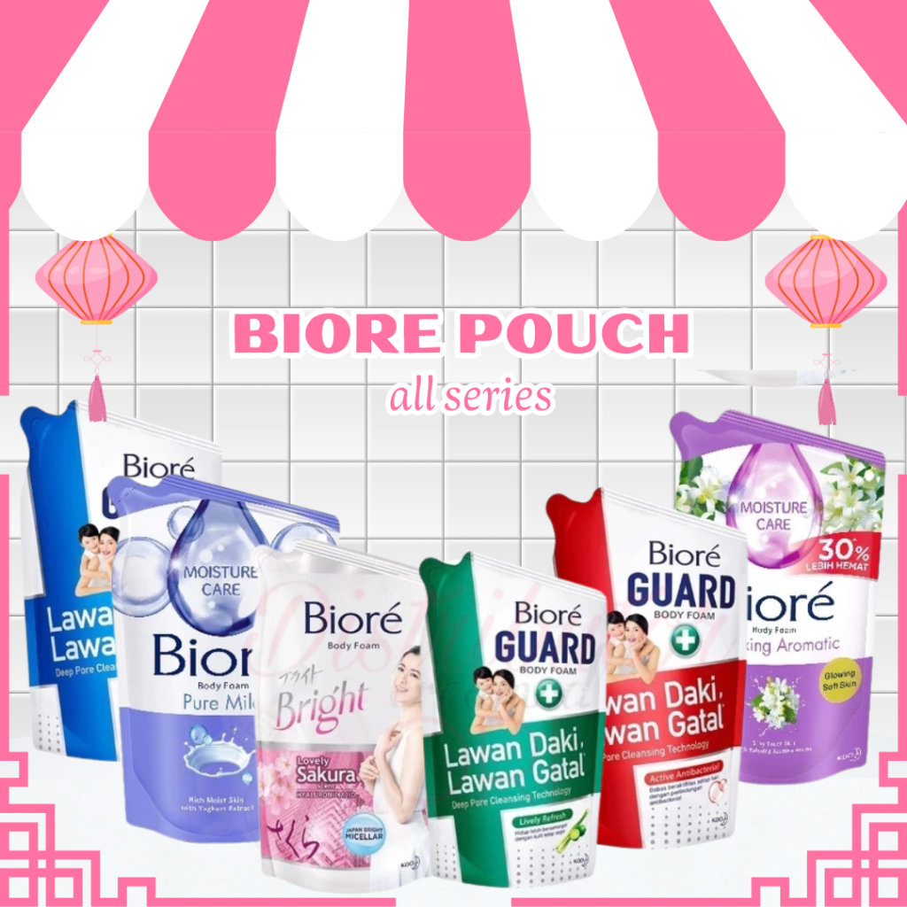 Jual BIORE POUCH LIVELY REFRESH 170ML | BIORE POUCH RELAXING AROMATIC ...
