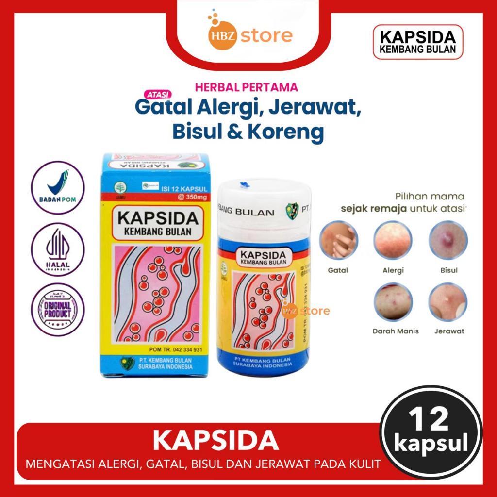 Jual Kapsida Kembang Bulan 1 botol isi 12 Kapsul - Mengatasi Gatal ...