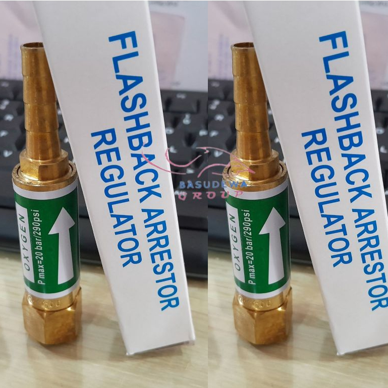 Jual FLASHBACK ARRESTOR REGULATOR OXYGEN 20 BAR / 290 PSI | Shopee ...