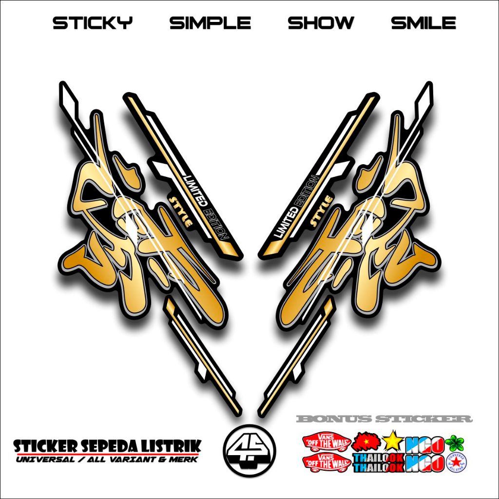 Jual STICKER SEPEDA LISTRIK ALL VARIANT / GODA / UWINFLY / PACIFIC ...