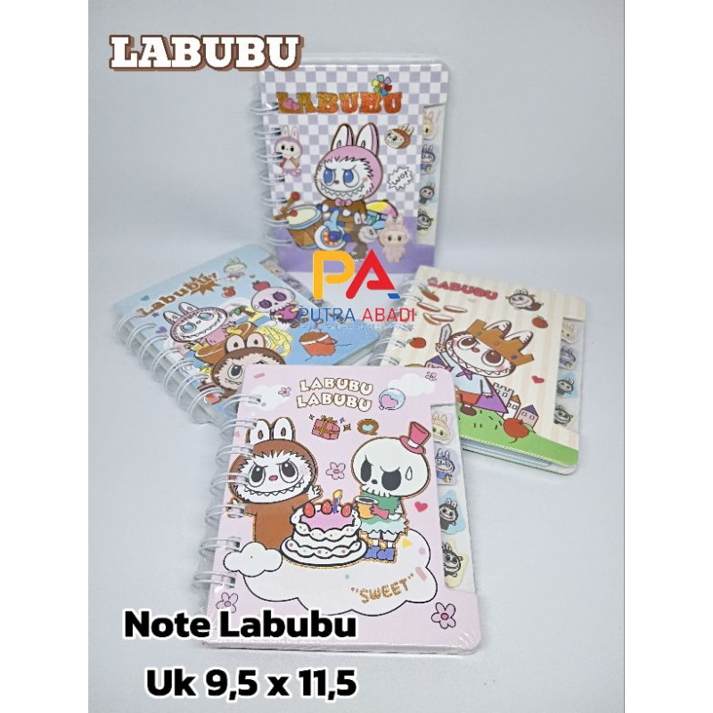 Jual Notes Spiral Labubu The Monsters Pop Mart Lucu Aesthetic A6 ...