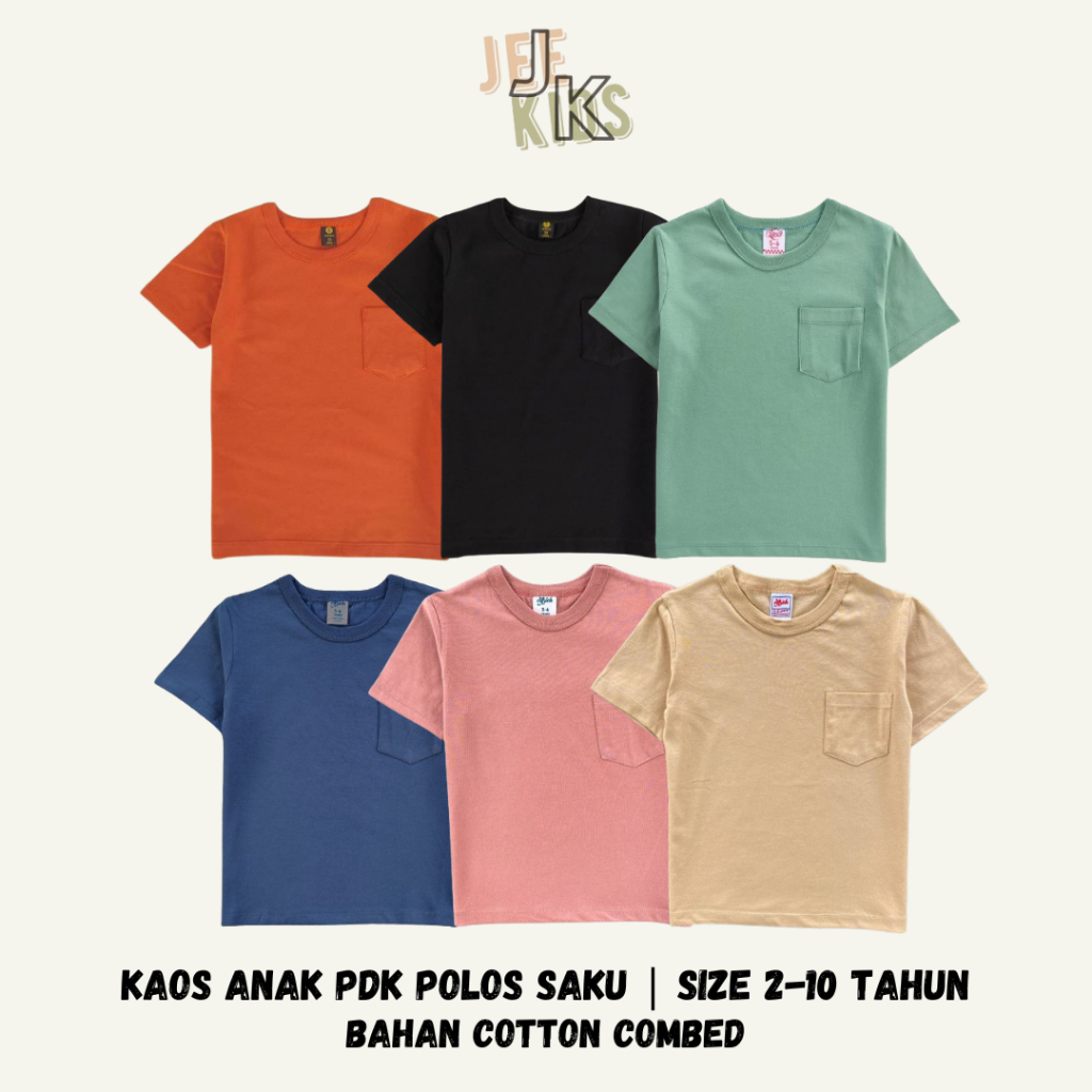 Jual Kaos Polos Anak 2-10 Tahun| Kaos Polos Anak Lengan Pendek| Kaos