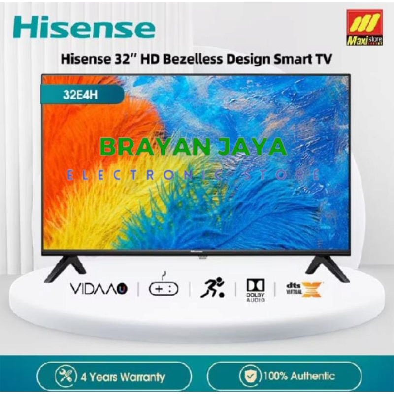 Jual LED TV HISENSE 32 INCHI SMART TV TIPE 32E4H (BEST SELLER) | Shopee ...
