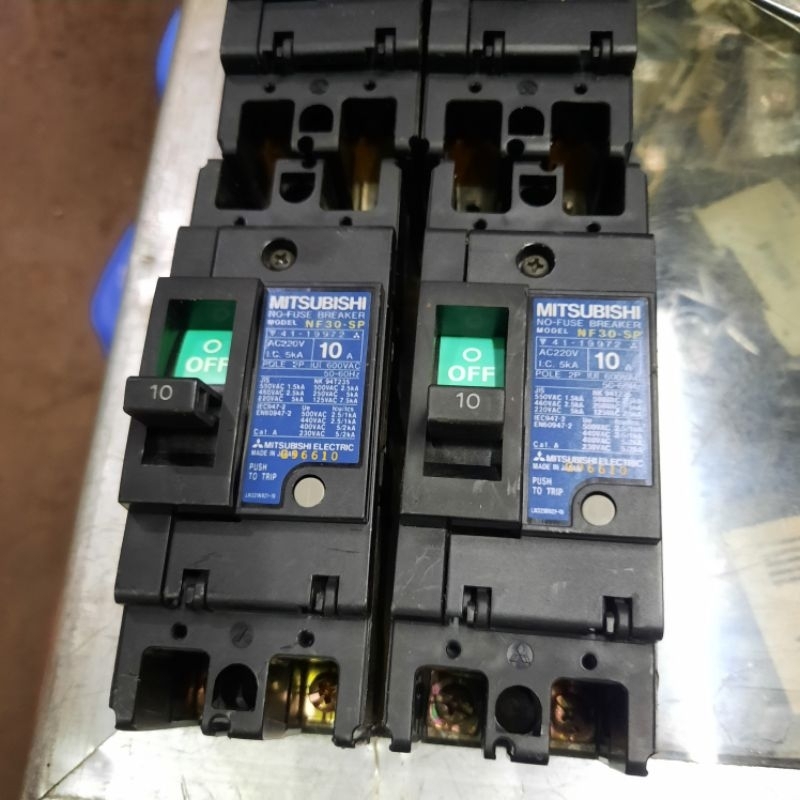 Jual mccb breaker nfb mitsubishi 2p nf30sp 10a 2pole | Shopee Indonesia