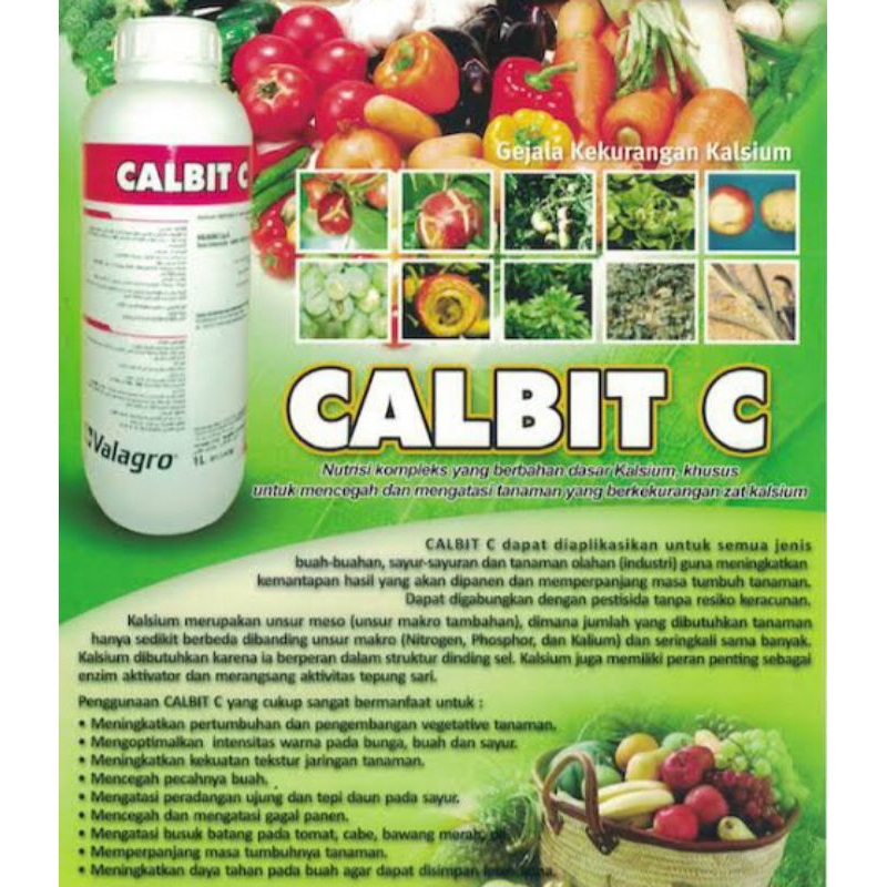 Jual Pupuk CALBIT C Valagro 1 L Calsium Nitrat Terbaik dikelasnya ...