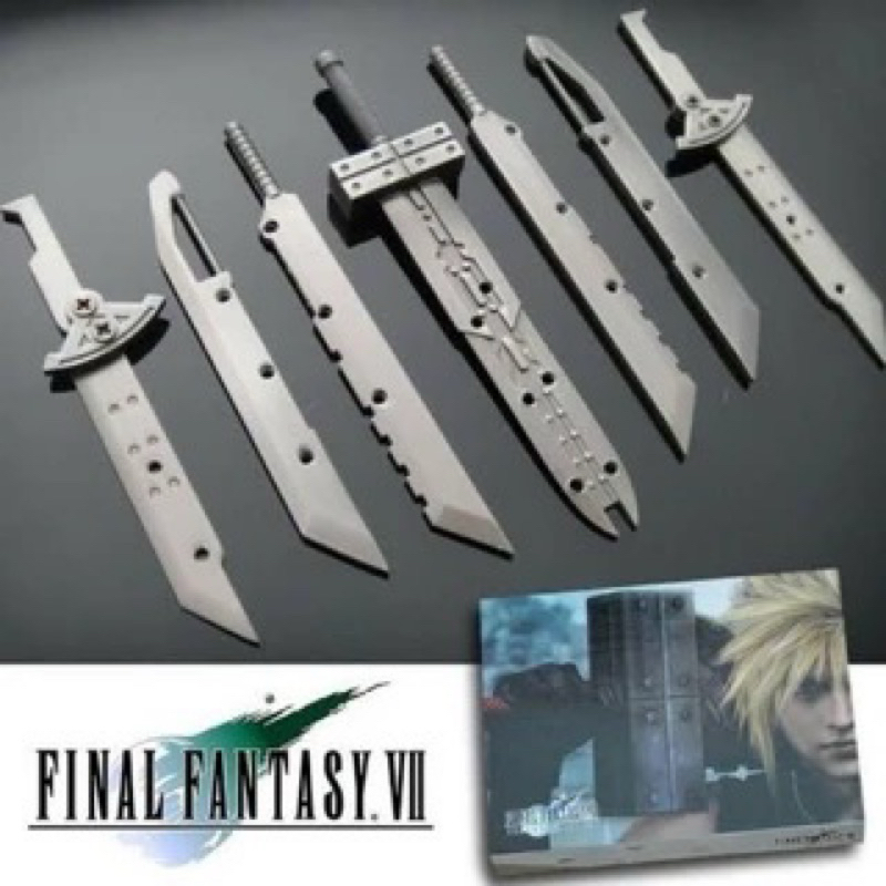 Jual Keychain Final Fantasy 7 Cloud Strife Buster Sword Fusion Set ...