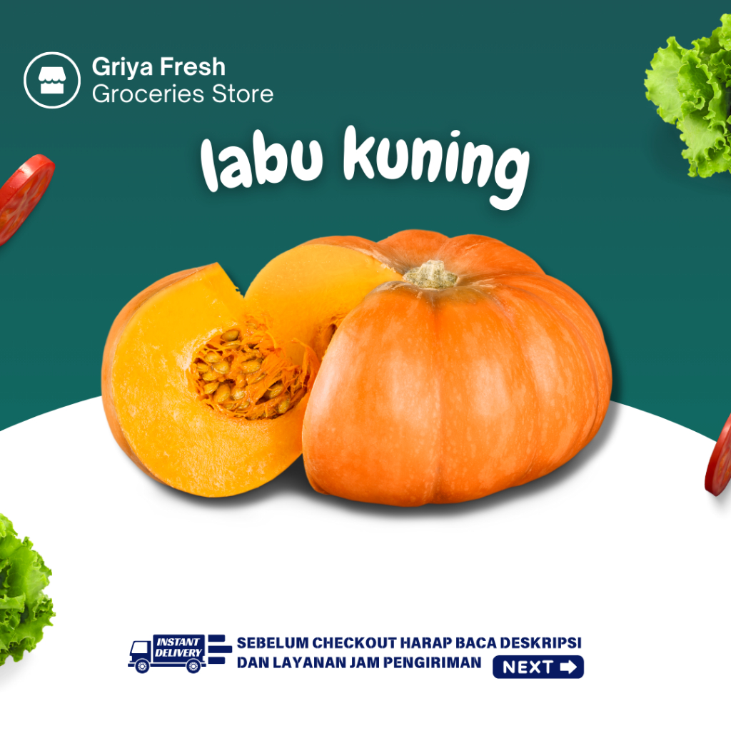 Jual Labu Kuning Fresh 1/4 Buah - Kirim Instant | Shopee Indonesia