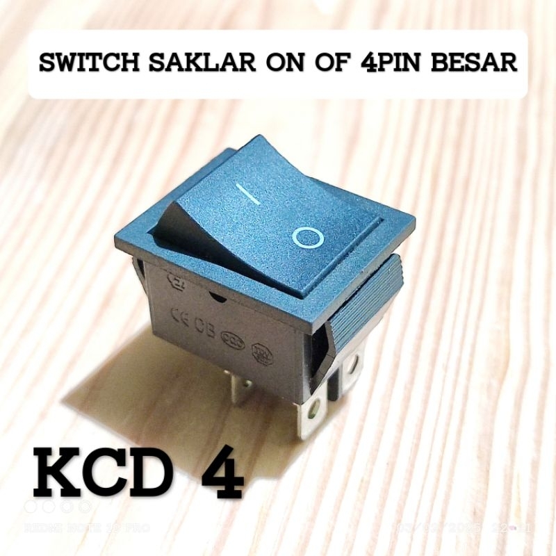 Jual Switch Saklar Besar 4Pin On Off Hitam ( 25x30mm ) | Shopee Indonesia
