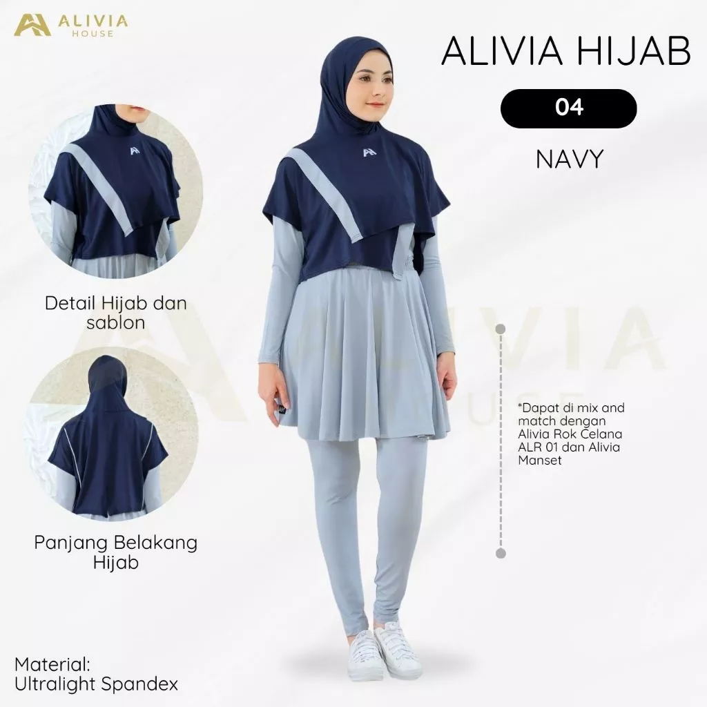 Alivia Hijab 04 - Rompi Instan Crop Olahraga Wanita Terbaru dan Sport Kekinian