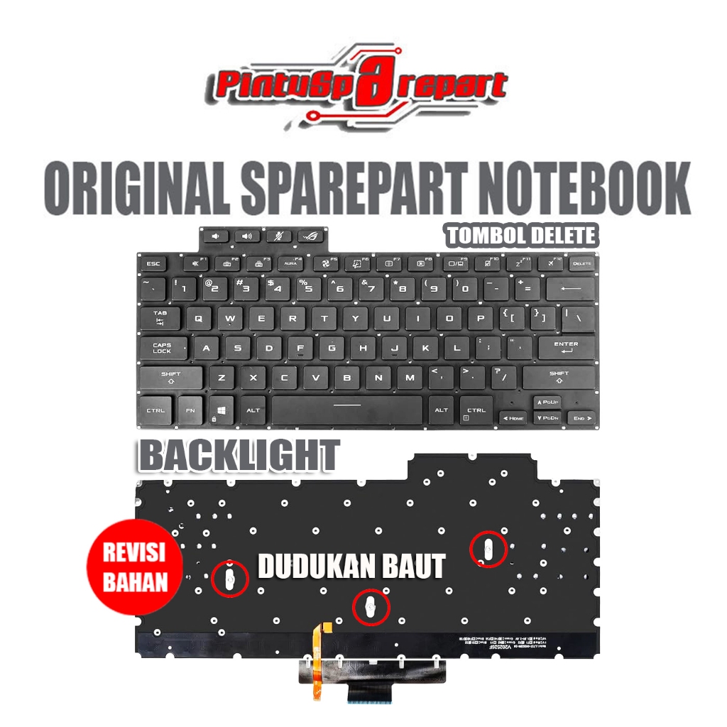Jual (Genuine Backlight) Original Laptop Keyboard Asus Rog Zephyrus G15 ...