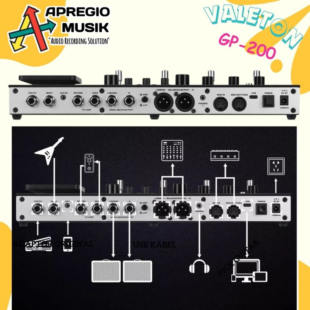 Jual Valeton GP-200 GP200 GP 200 Multi-Effects Processor Original GP200 ...