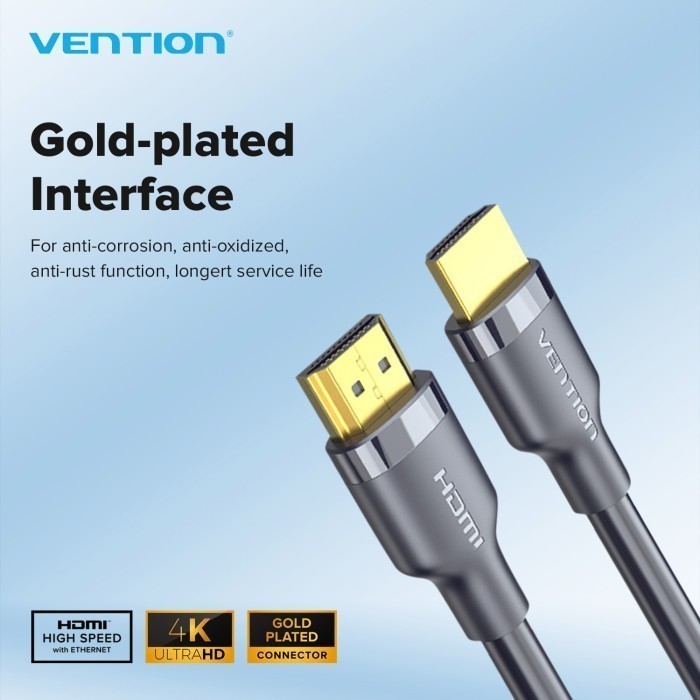 Jual Vention Cable HDMI A13 Male-to-Male 4K 60Hz PVC Round Kabel Black ...