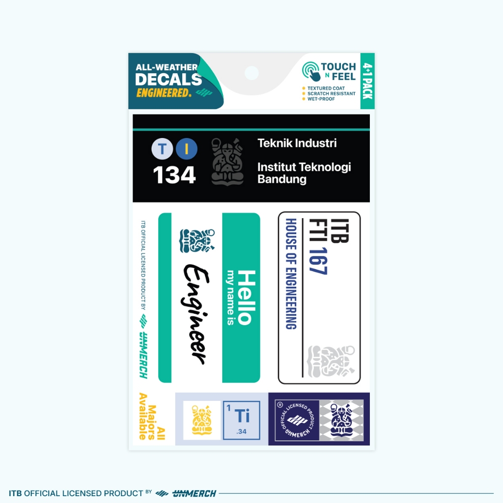 Jual Fakultas Teknologi Industri - Decal Sticker ITB Official Majors ...