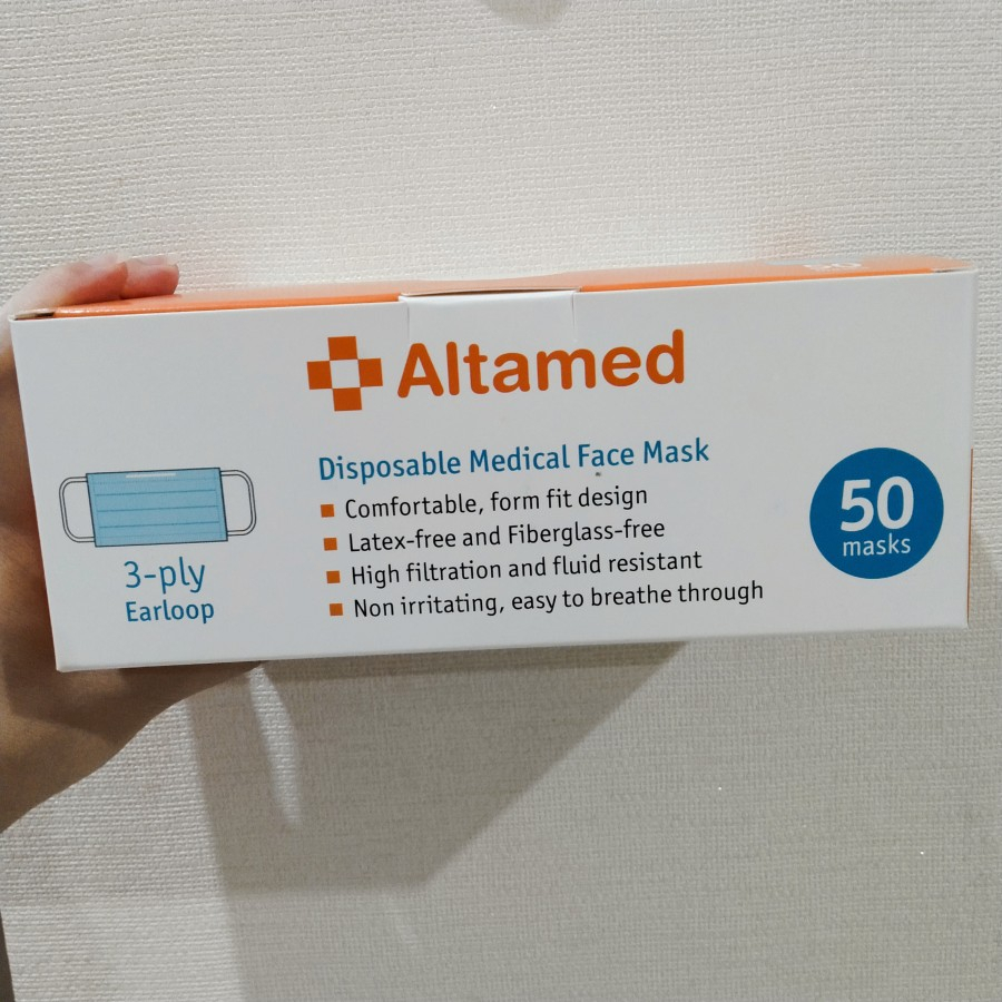 Jual Masker Medis Earloop Altamed Hijau 3ply Per box isi 50 pcs ...