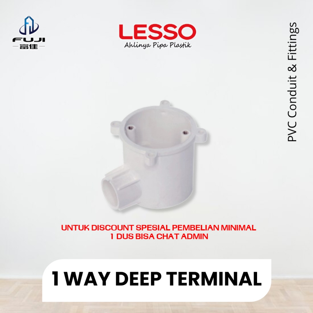 Jual Lesso PVC Conduit 1 Way Deep Terminal Box | Shopee Indonesia