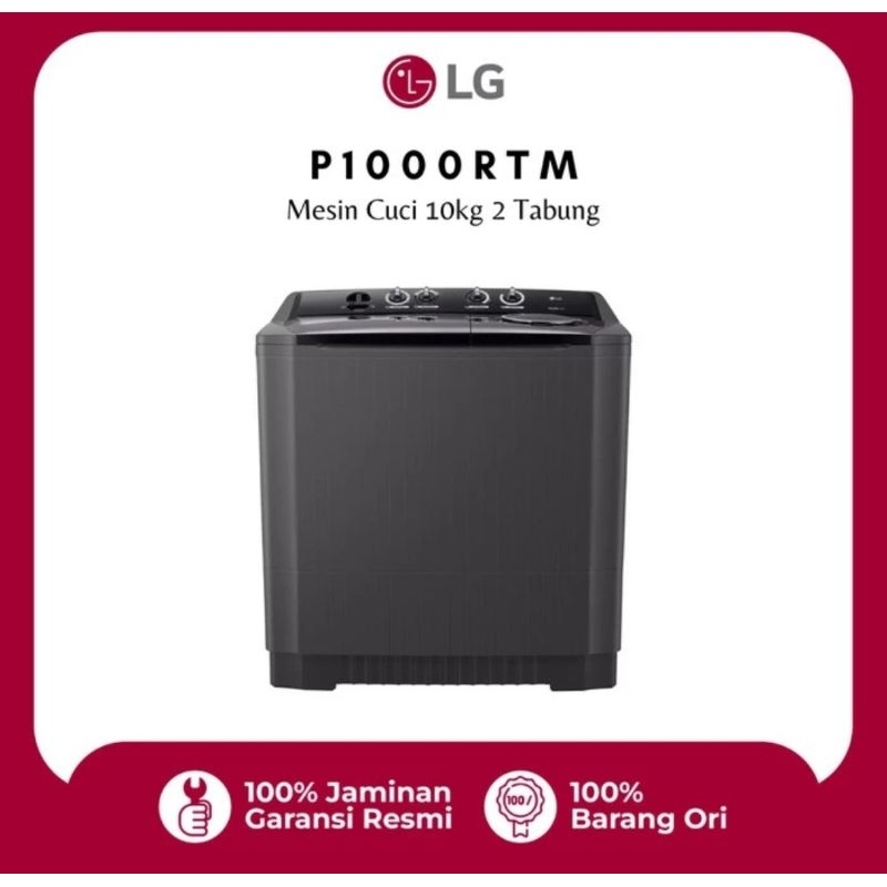 Jual MESIN CUCI 2 TABUNG LG P1000RTM 10 KG | Shopee Indonesia