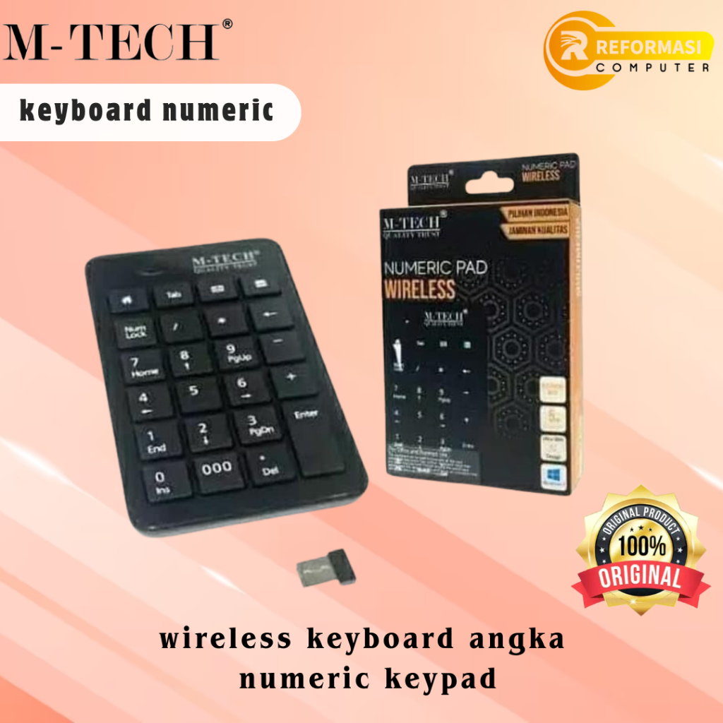 Jual M-TECH wireless keyboard angka numeric keypad | Shopee Indonesia