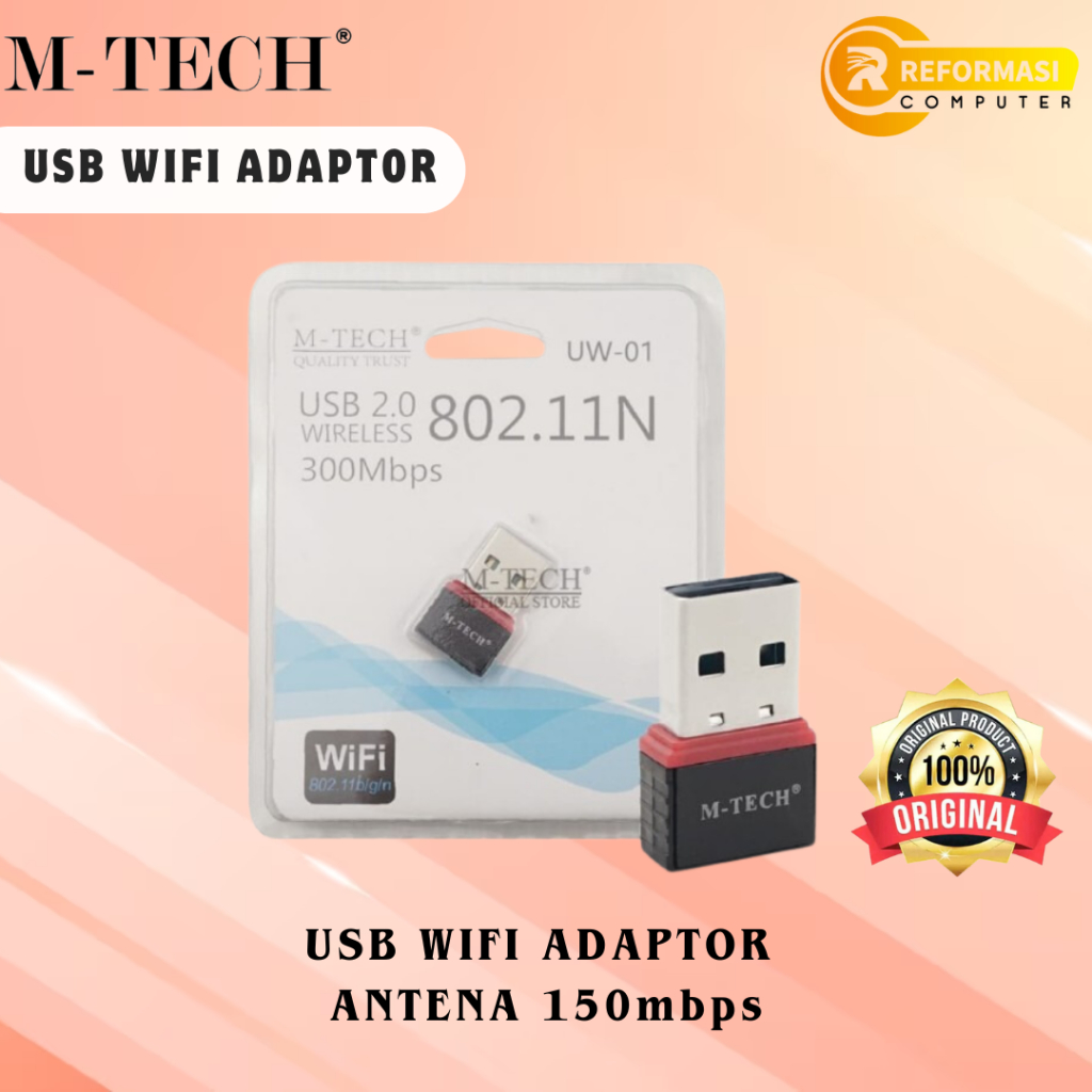 Jual M-TECH USB Dongle Wireless WIFI Receiver USB Adapter 802.11N ...