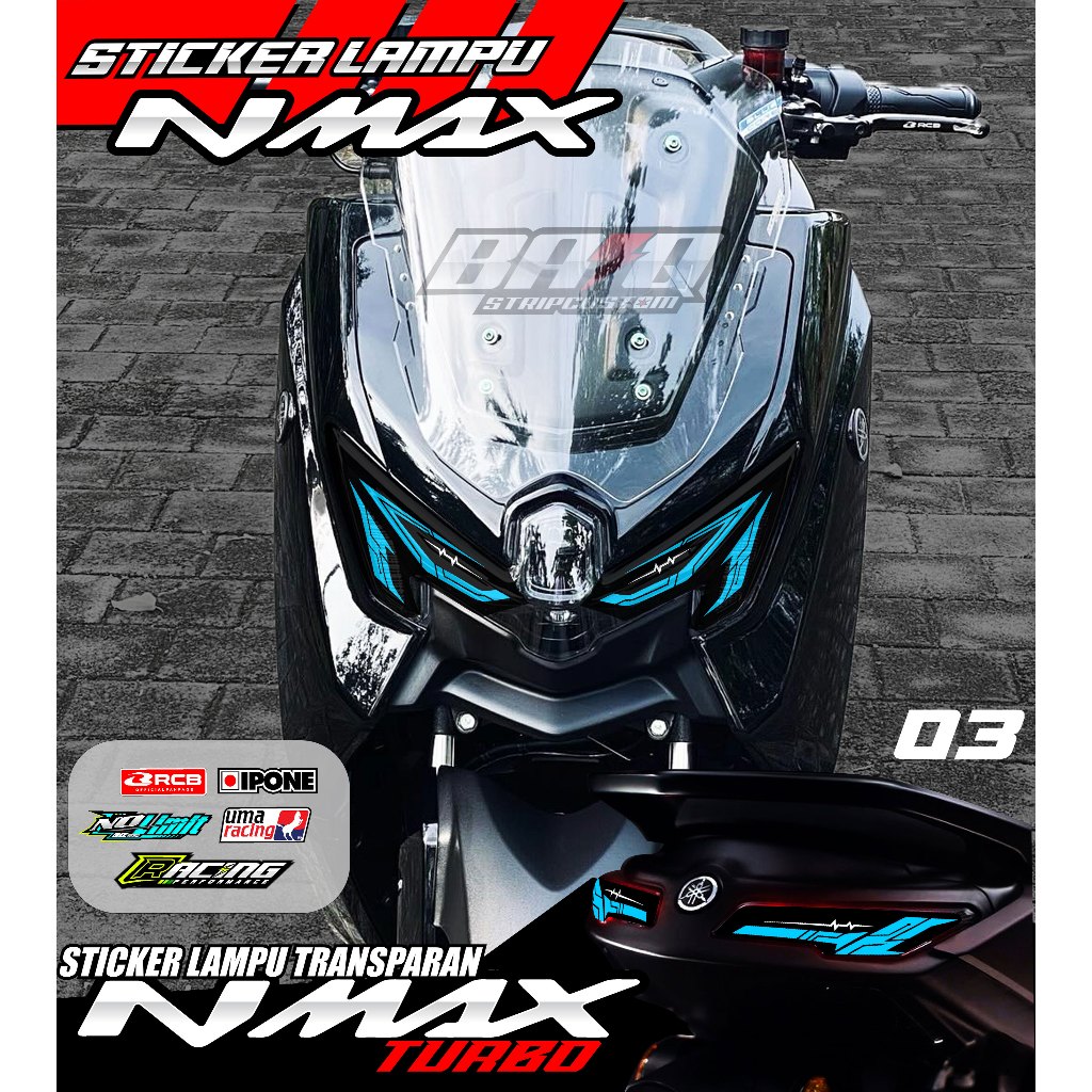 Jual 03 STICKER LAMPU ALIS DEPAN NMAX TURBO - STICKER LAMPU ALIS DEPAN ...