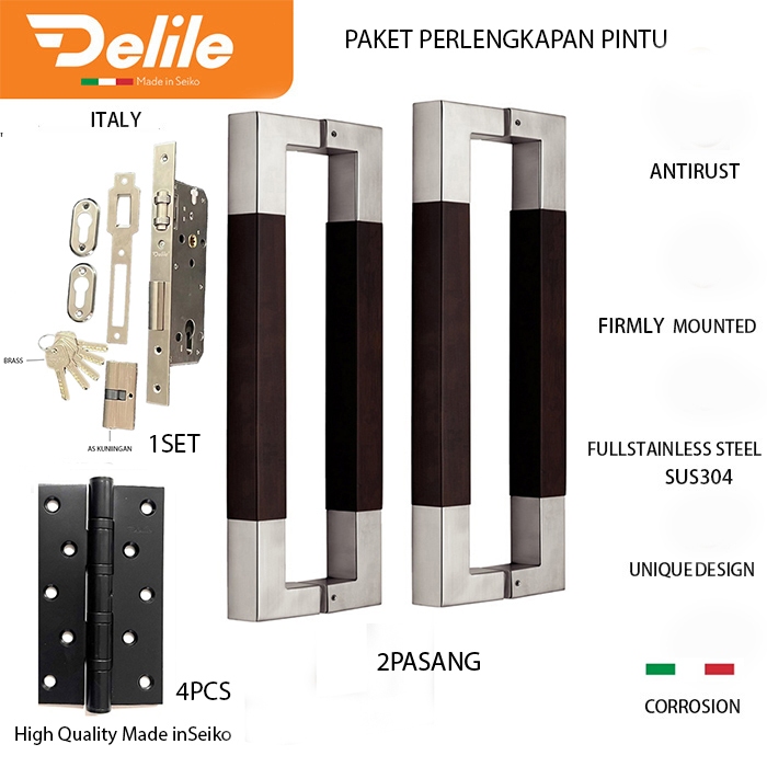 Jual Paket Perlengkapan Pintu / Engsel - Mortiselock - Full Handle MY ...