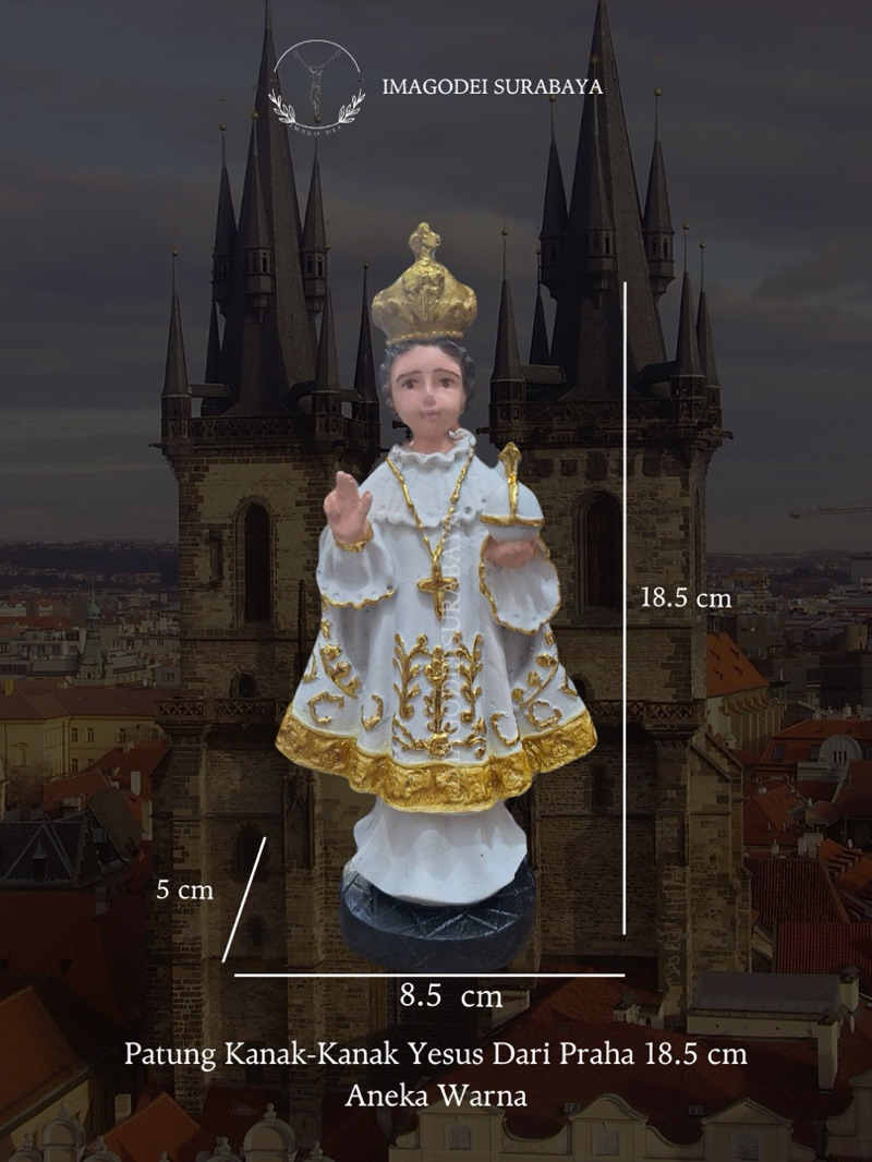 Patung Kanak-kanak Yesus dari Praha (18 cm) 3