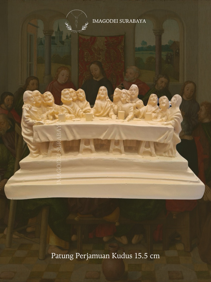 Patung KATOLIK Yesus Perjamuan Terakhir (15cm) / PATUNG LAST SUPPER 2