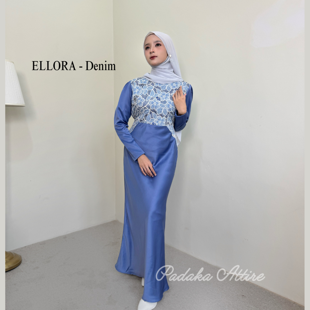 Jual DRESS ELLORA - [RAYA SERIES Padaka Attire] - Dress Fit Body Silk ...