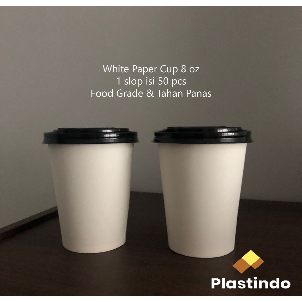 Jual Paper Cup 8 oz NESTO PUTIH | Gelas Kertas Polos Untuk Kopi Teh 8 ...