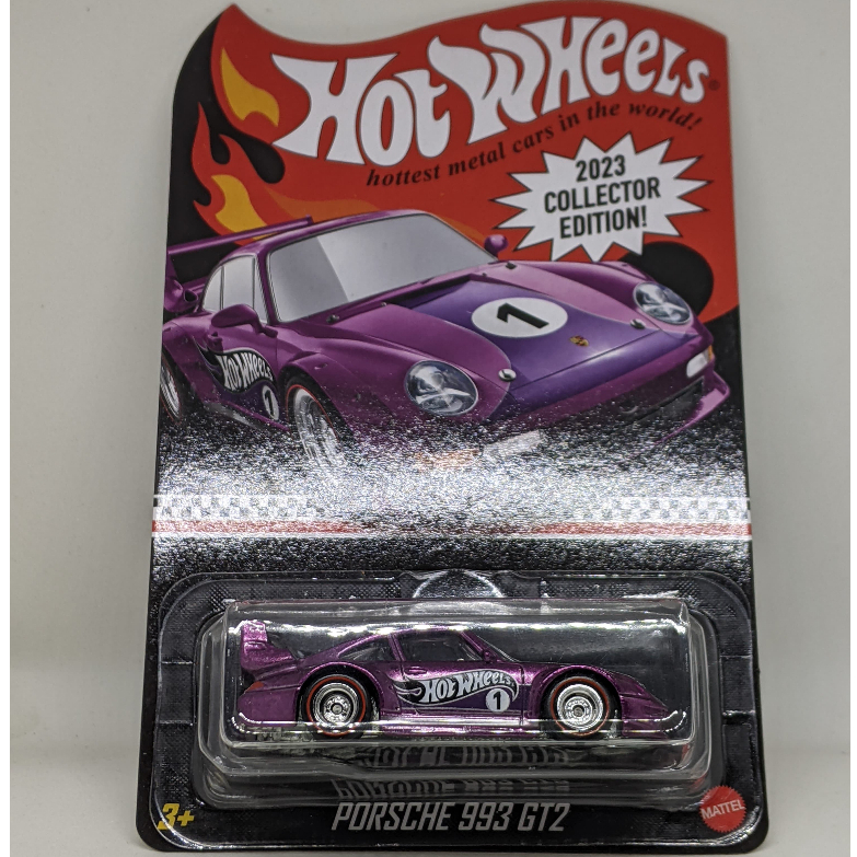Hot Wheels Porsche 993 GT2 - Édition Collector 2023 - 1:64 Violet - Neuf Sous Blister