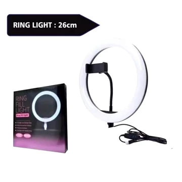 Lampu RingLight 10 Inch 26 Cm Ring Light Live Stream Vlog Make Up