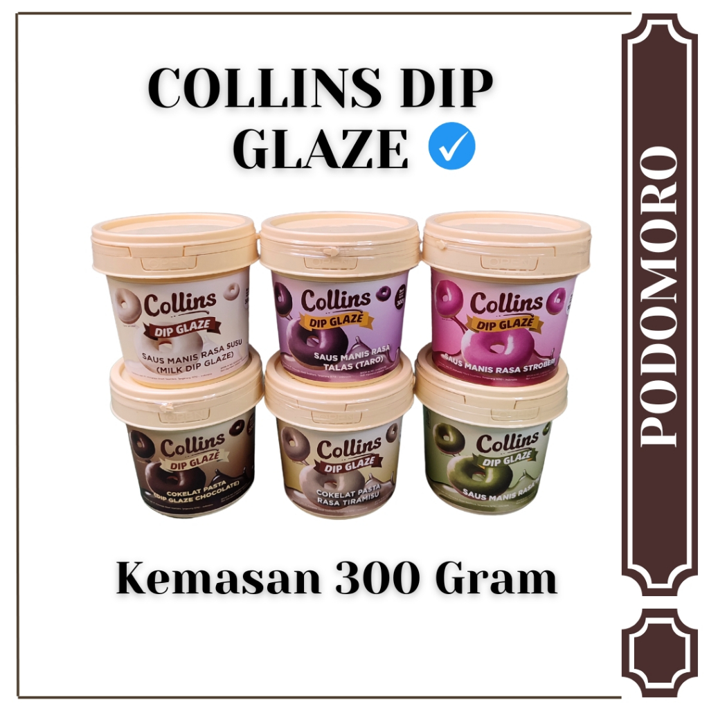 Jual Collins Dip Glaze Kemasan 300 gr - 6 Varian Rasa - Selai manis ...