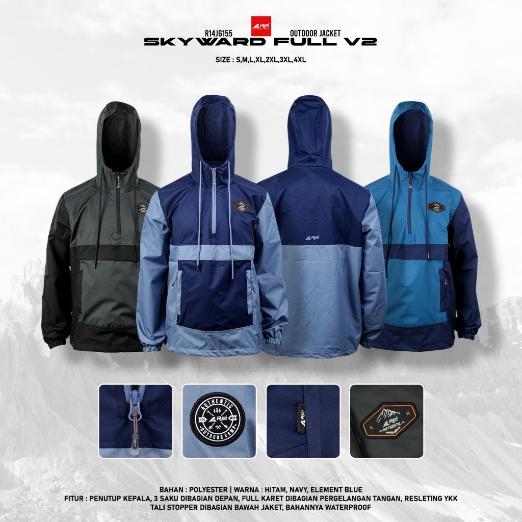 Jual Jaket Pria Skyward Fullover V2 Arei Outdoorgear | Shopee Indonesia