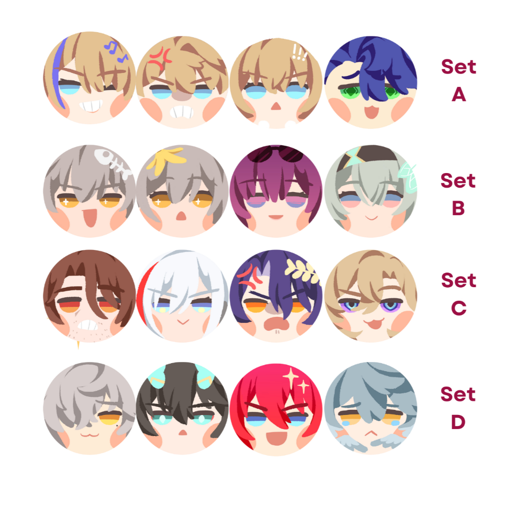 Jual [FAN MERCH] HSR Holographic Button Pin Gacha by Takasin | Shopee ...