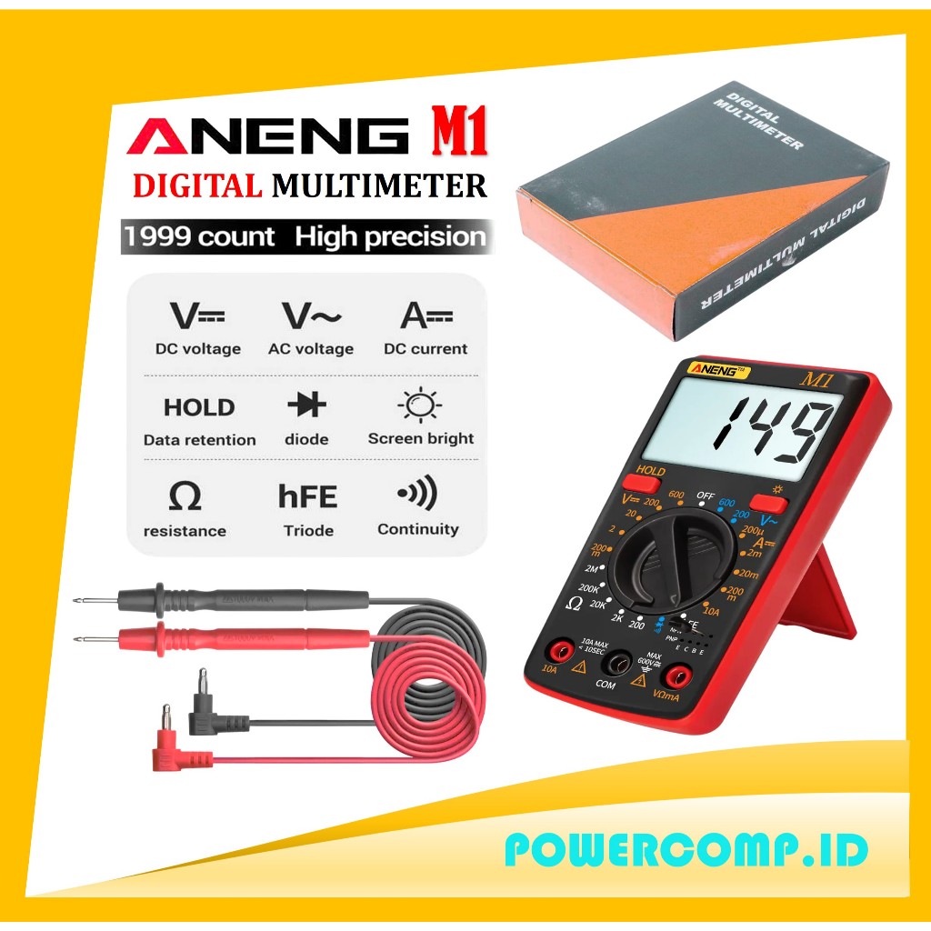 Jual Aneng M1 Digital Multimeter DC AC Voltage Diode Freguency ...