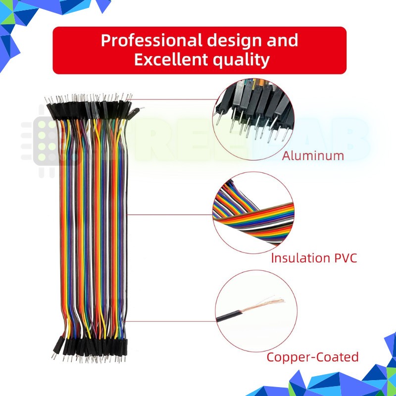 5x 40 Pin Dupont / Jumper Kabel female-male 20 cm Arduino Prototyping