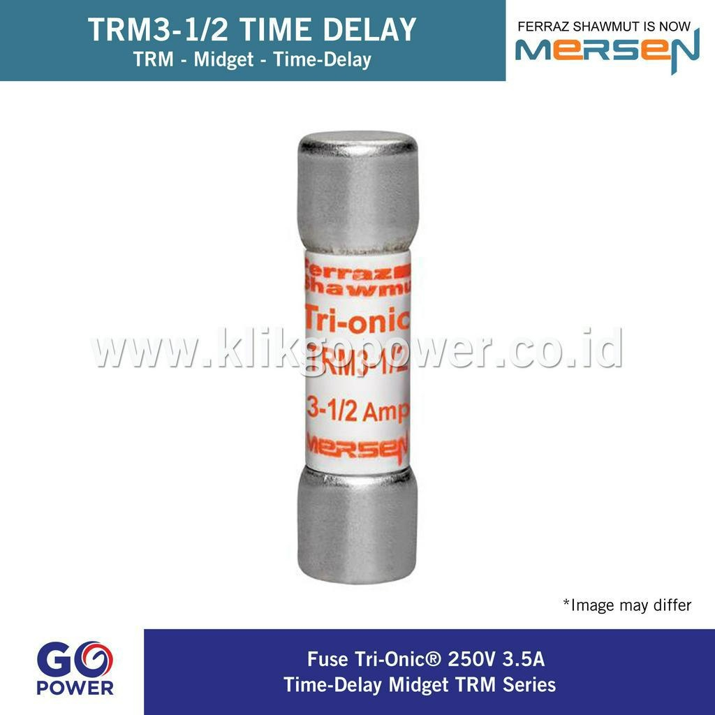 Jual Fuse TRM - Midget - Time-Delay 250VAC 3.5A Ferrule Tri-Onic ...