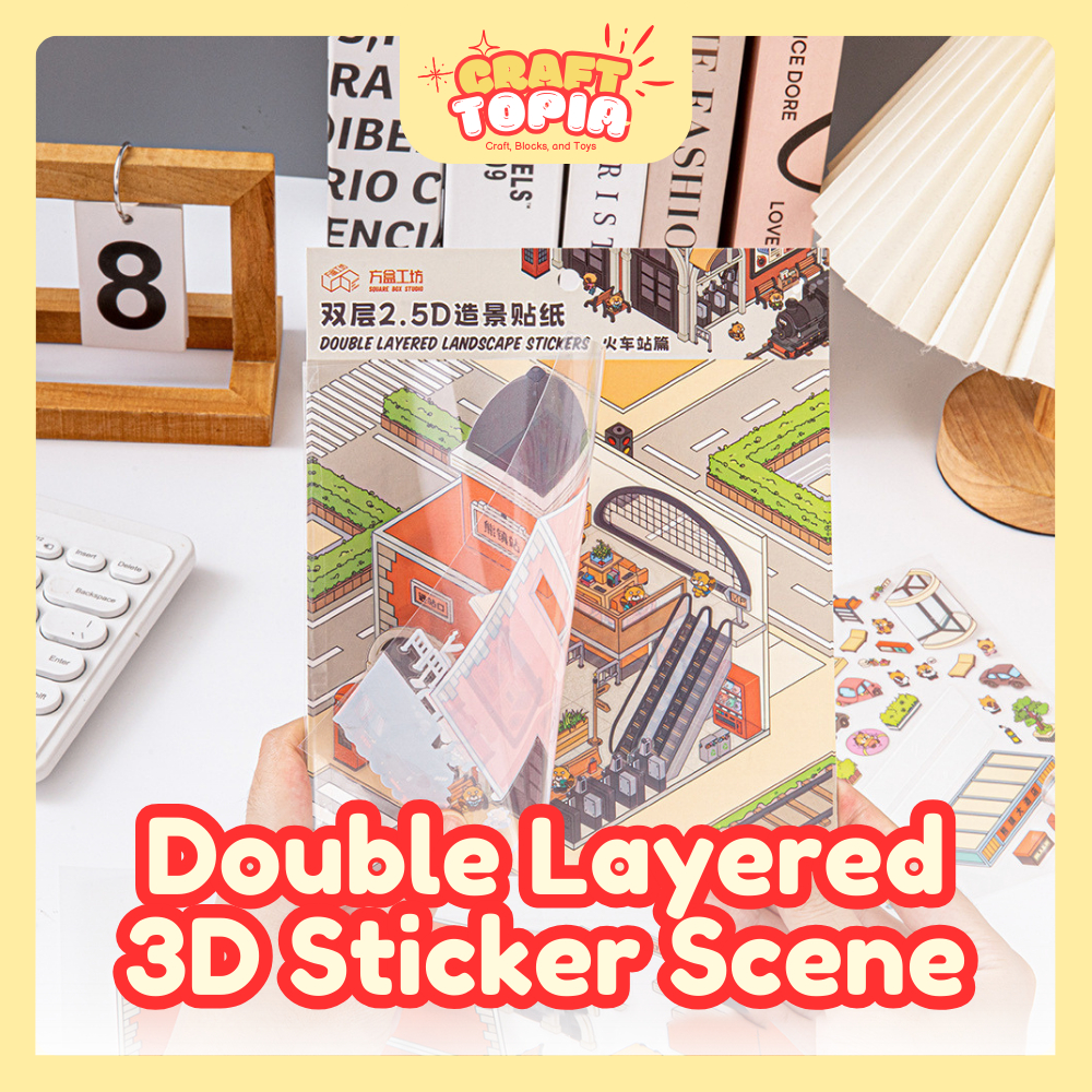 Jual [CRAFTOPIA] DOUBLE LAYERED DIY Scene Sticker korea 3D Premium ...