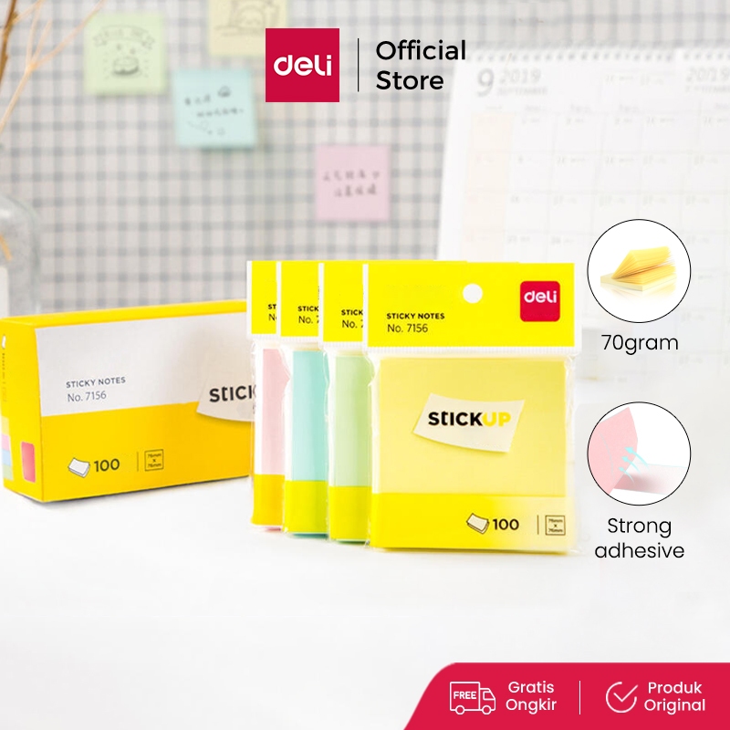 Jual Deli Sticky Notes / Memo Tempel / Kertas Penanda 100 Lembar ...