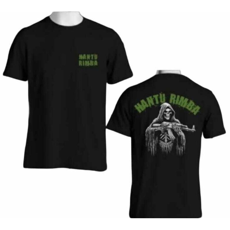 Jual KAOS HANTU RIMBA GAMBAR DTF TENGKORAK ABU | Shopee Indonesia