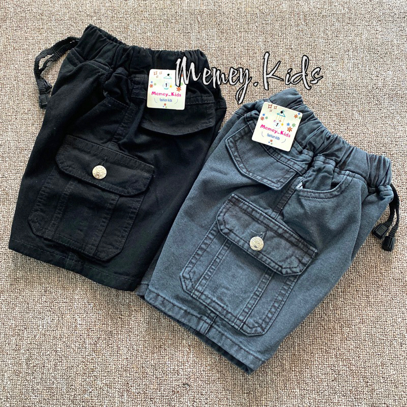 Jual Celana Anak Cargo Jeans Denim / Celana Anak Pendek Cargo Jeans ...