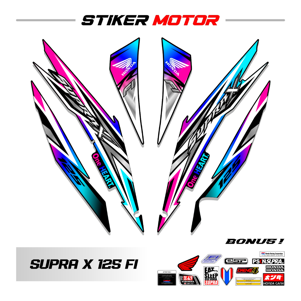 Jual SP93 Striping Stiker Motor Supra X 125 R Fi Variasi Sticker Motif ...