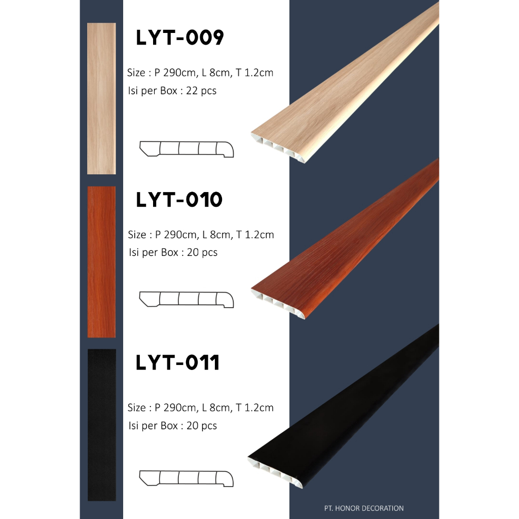 Jual lis plin pvc 10cm /LIST PVC/PLINT LIST PLANK/SKIRTING LIST LANTAI ...