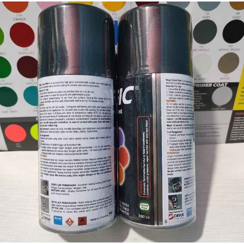 Jual Magic Spray Paint Pilox Pilok Black Doff Hitam Dop 184 Magic 300cc ...