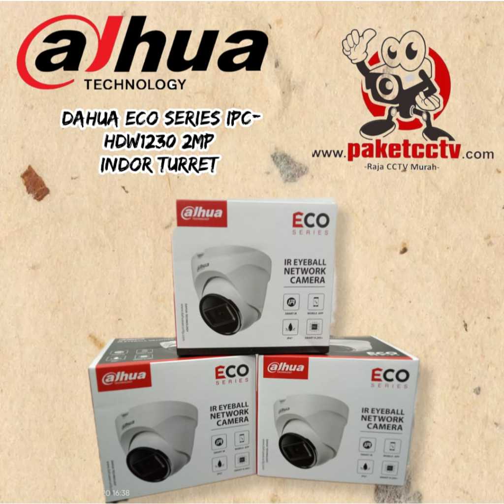 Jual IP D@hua Eco Series IPC HDW1230 2MP IR Eyeball IP Camera CCTV ...