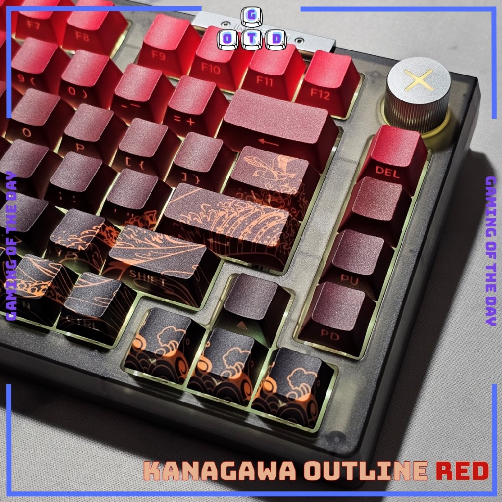 Jual Kanagawa Outline Red | Cherry Profile Keycaps | Side Print Shine ...