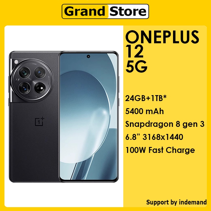 Jual OnePlus 12 5G 24GB/1TB* Global Rom Snapdragon 8 Gen 3 6.82